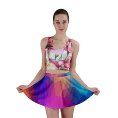 Triangles Polygon Color Mini Skirt by artworkshop