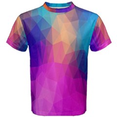 Triangles Polygon Color Men s Cotton Tee by artworkshop