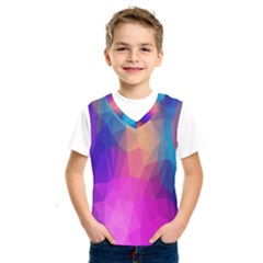 Triangles Polygon Color Kids  Basketball Tank Top by artworkshop