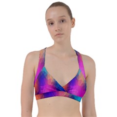 Triangles Polygon Color Sweetheart Sports Bra by artworkshop