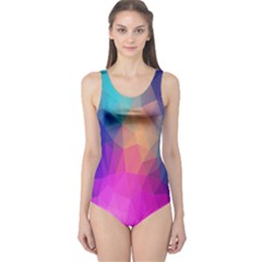 Triangles Polygon Color One Piece Swimsuit by artworkshop