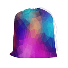 Triangles Polygon Color Drawstring Pouch (2xl) by artworkshop