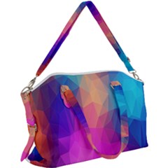 Triangles Polygon Color Canvas Crossbody Bag by artworkshop