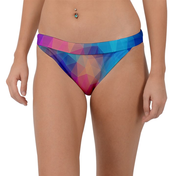 Triangles Polygon Color Band Bikini Bottom