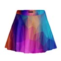 Triangles Polygon Color Mini Flare Skirt View1