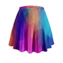 Triangles Polygon Color Mini Flare Skirt View2