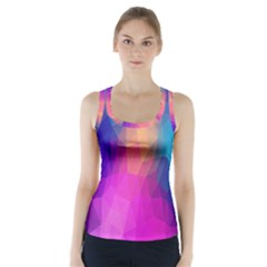 Triangles Polygon Color Racer Back Sports Top by artworkshop