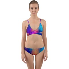 Triangles Polygon Color Wrap Around Bikini Set by artworkshop