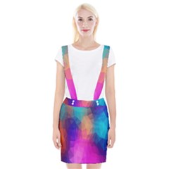 Triangles Polygon Color Braces Suspender Skirt by artworkshop