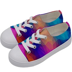 Triangles Polygon Color Kids  Low Top Canvas Sneakers by artworkshop