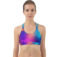 Triangles Polygon Color Back Web Sports Bra by artworkshop