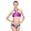 Triangles Polygon Color High Neck Bikini Set View1