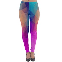 Triangles Polygon Color Lightweight Velour Leggings by artworkshop