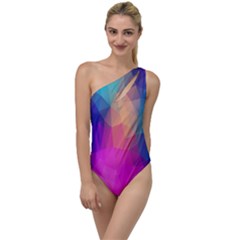 Triangles Polygon Color To One Side Swimsuit by artworkshop