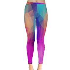 Triangles Polygon Color Inside Out Leggings by artworkshop