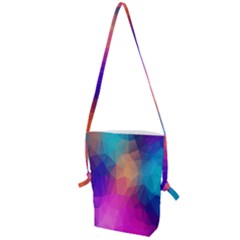 Triangles Polygon Color Folding Shoulder Bag by artworkshop