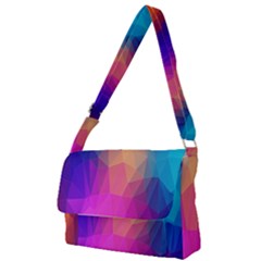 Triangles Polygon Color Full Print Messenger Bag (s) by artworkshop