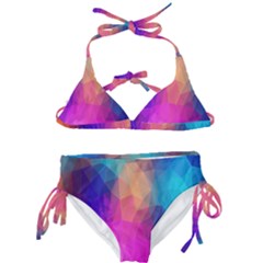 Triangles Polygon Color Kids  Classic Bikini Set by artworkshop