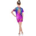 Triangles Polygon Color Kids  Mesh Tee and Shorts Set View2