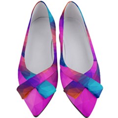 Triangles Polygon Color Women s Bow Heels by artworkshop