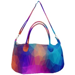 Triangles Polygon Color Removal Strap Handbag by artworkshop