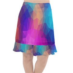 Triangles Polygon Color Fishtail Chiffon Skirt by artworkshop