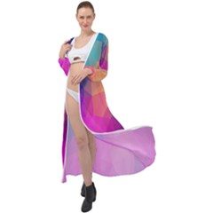 Triangles Polygon Color Maxi Chiffon Beach Wrap