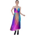 Triangles Polygon Color Tie Back Maxi Dress View1