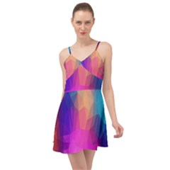 Triangles Polygon Color Summer Time Chiffon Dress by artworkshop