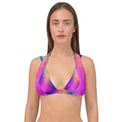 Triangles Polygon Color Double Strap Halter Bikini Top by artworkshop