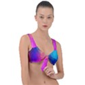 Triangles Polygon Color Front Tie Bikini Top View1