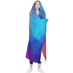 Triangles Polygon Color Wearable Blanket by artworkshop