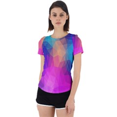 Triangles Polygon Color Back Cut Out Sport Tee by artworkshop