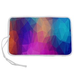 Triangles Polygon Color Pen Storage Case (l) by artworkshop