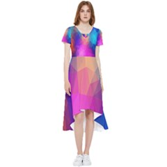 Triangles Polygon Color High Low Boho Dress by artworkshop