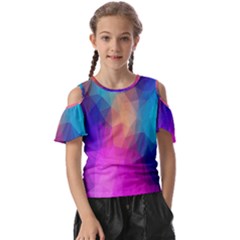 Triangles Polygon Color Kids  Butterfly Cutout Tee by artworkshop