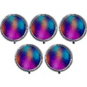 Triangles Polygon Color Mini Round Pill Box (Pack of 5) View1