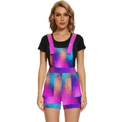 Triangles Polygon Color Short Overalls