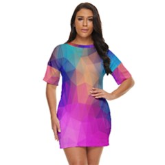 Triangles Polygon Color Just Threw It On Dress