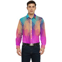 Triangles Polygon Color Men s Long Sleeve  Shirt