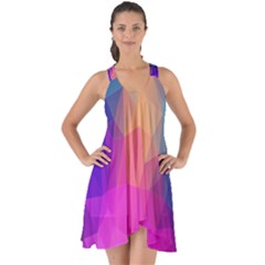 Triangles Polygon Color Show Some Back Chiffon Dress by artworkshop