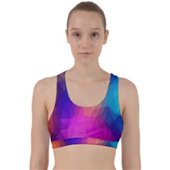 Triangles Polygon Color Back Weave Sports Bra by artworkshop