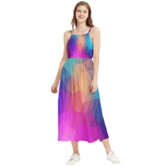 Triangles Polygon Color Boho Sleeveless Summer Dress by artworkshop