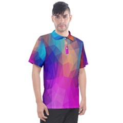 Triangles Polygon Color Men s Polo Tee