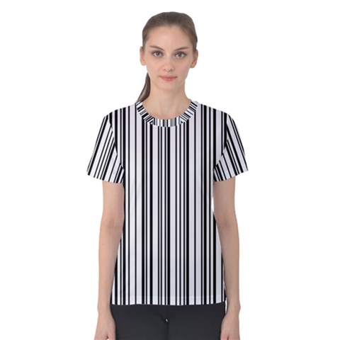 Barcode Pattern Women s Cotton Tee by Sapixe