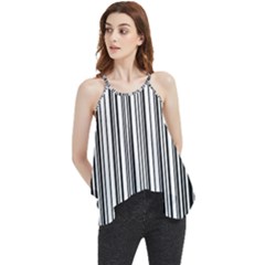 Barcode Pattern Flowy Camisole Tank Top by Sapixe