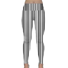 Barcode Pattern Lightweight Velour Classic Yoga Leggings by Sapixe