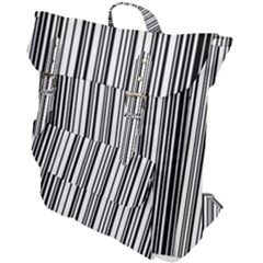 Barcode Pattern Buckle Up Backpack by Sapixe