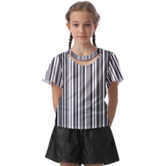 Barcode Pattern Kids  Front Cut Tee