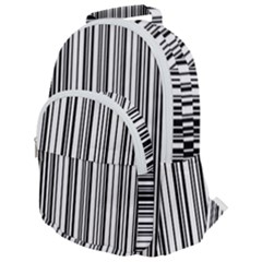 Barcode Pattern Rounded Multi Pocket Backpack by Sapixe